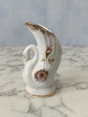 Wazonik łabędź porcelana złota róża Chodzież