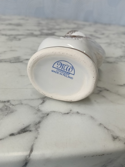 Wazonik łabędź porcelana złota róża Chodzież