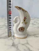 Wazonik łabędź porcelana złota róża Chodzież