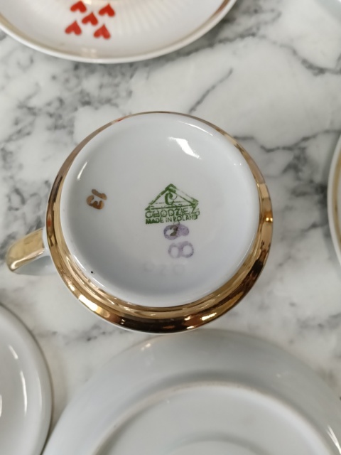 Zestaw brydżowy dla 4 osób porcelana Chodzież