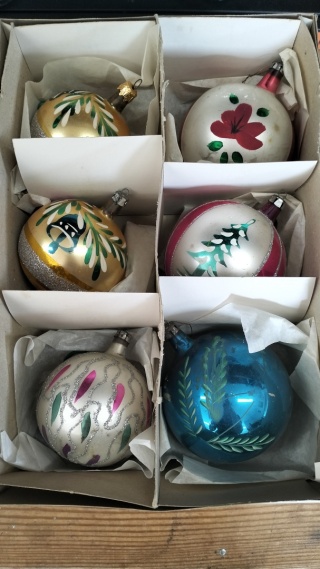 Bombki choinkowe prl zestaw 182