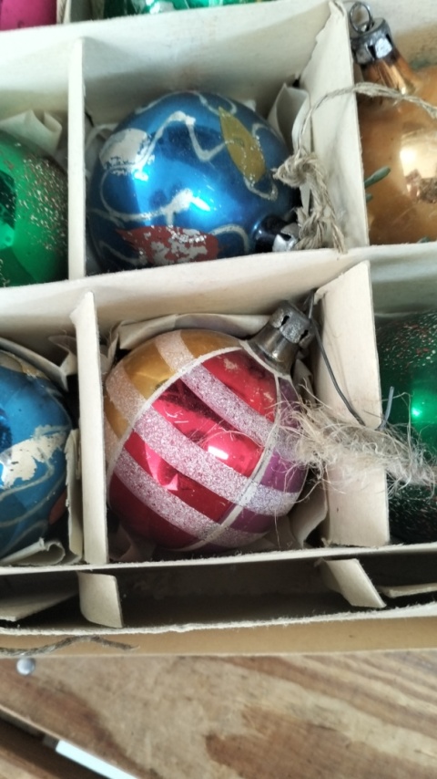 Bombki choinkowe prl zestaw 183
