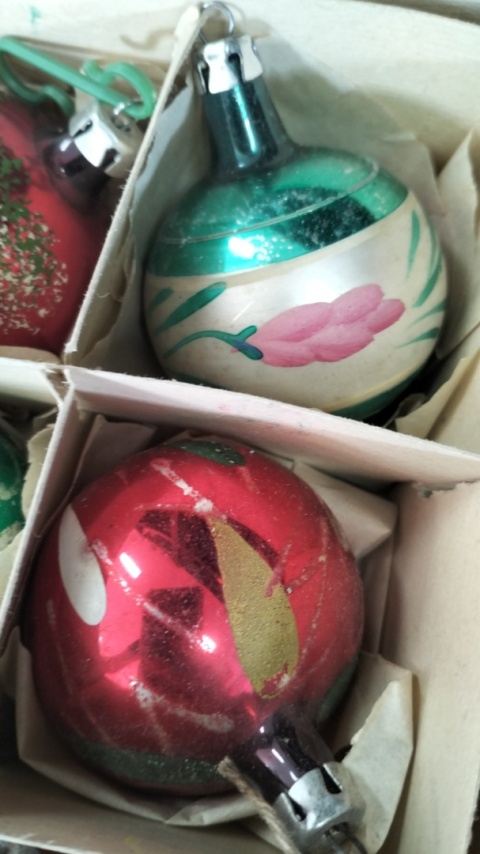 Bombki choinkowe prl zestaw 183