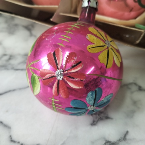 Bombki choinkowe vintage PRL zestaw 202