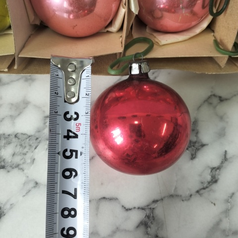 Bombki choinkowe vintage PRL zestaw 202