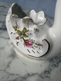 Porcelanowy łabędź złota róża