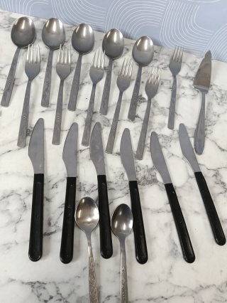 Sztućce inox 20 sztuk