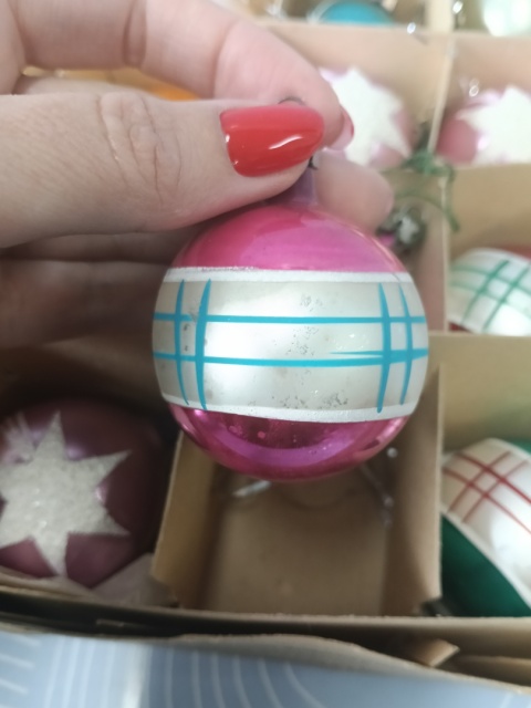 Bombki choinkowe PRL gwiazdeczki