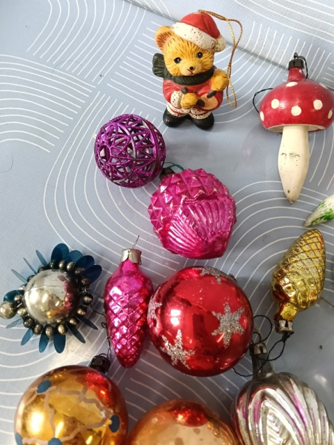 Bombki choinkowe PRL zestaw 1