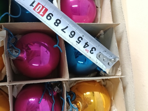 Bombki choinkowe prl szklane kolorowe Z16