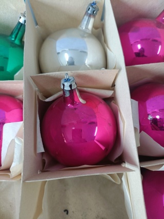 Bombki choinkowe prl zestaw 10