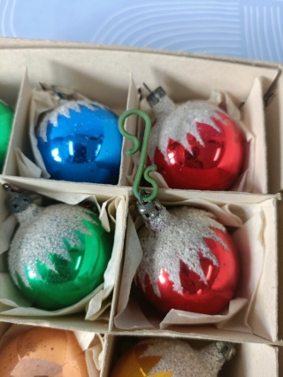 Bombki choinkowe prl zestaw 7