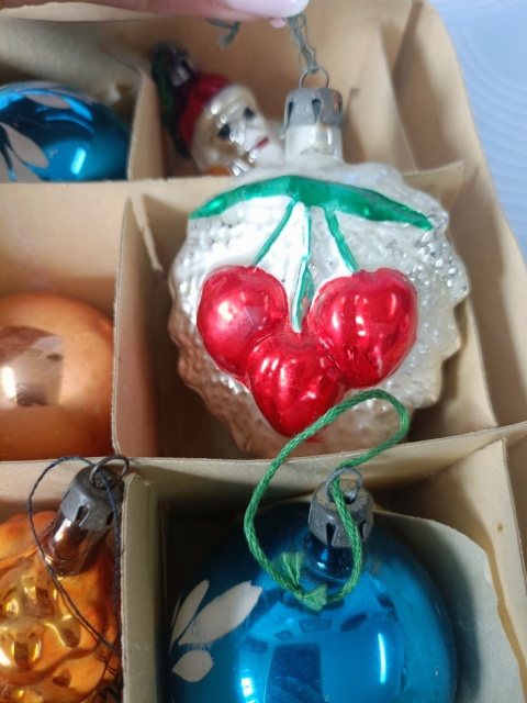 Bombki choinkowe prl zestaw 9