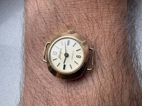 Stary zegarek nakręcany damski Glashutte