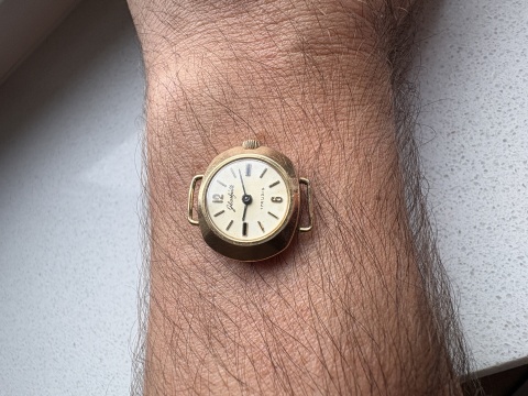 Stary zegarek nakręcany damski Glashutte