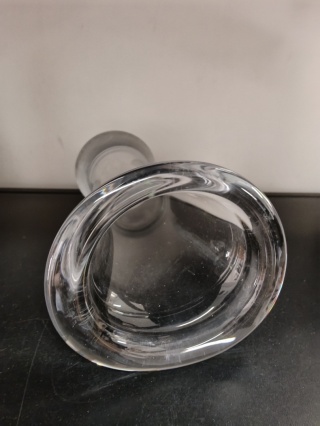 Transparentny wazon vintage
