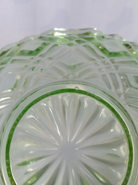 Zielone talerzyki deserowe vintage 6 sztuk