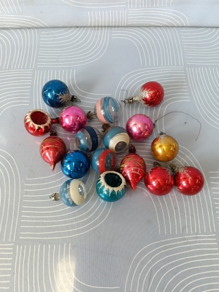Bombki choinkowe PRL malutkie z18