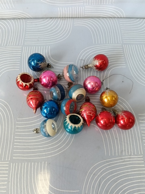 Bombki choinkowe PRL malutkie z18