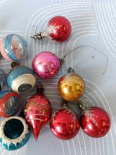 Bombki choinkowe PRL malutkie z18