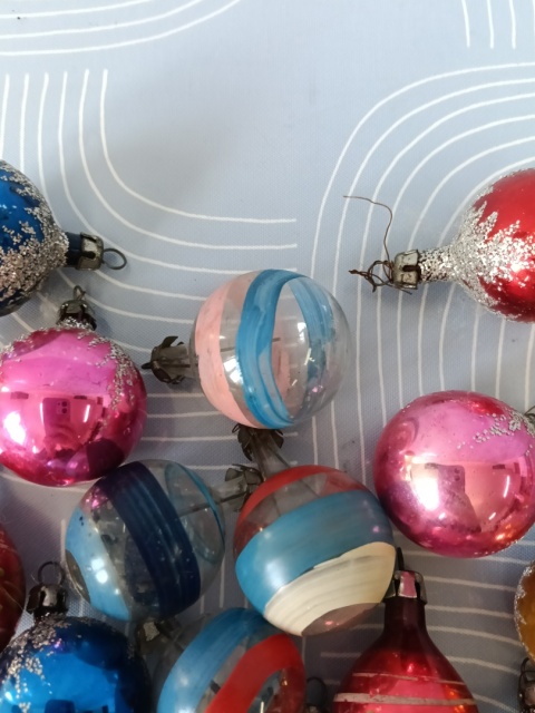 Bombki choinkowe PRL malutkie z18