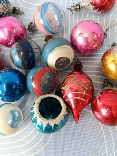 Bombki choinkowe PRL malutkie z18