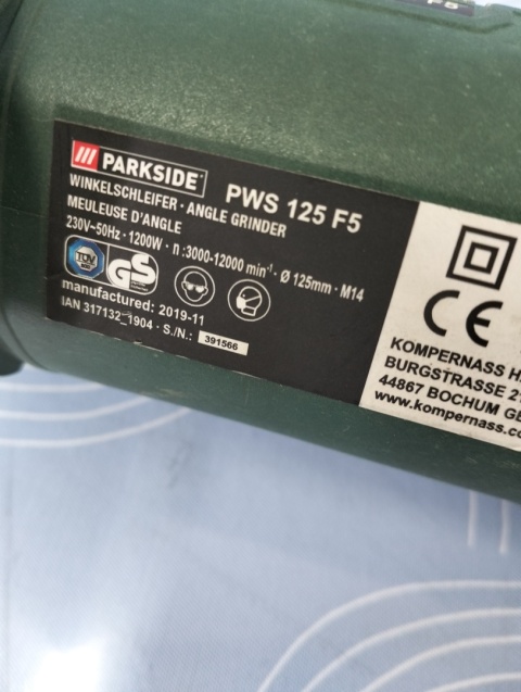 Kątówka Parkside PWS 125 F5.