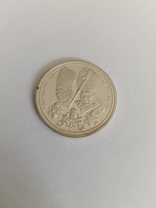 Medal srebrny Jan Paweł II Benedykt XVI