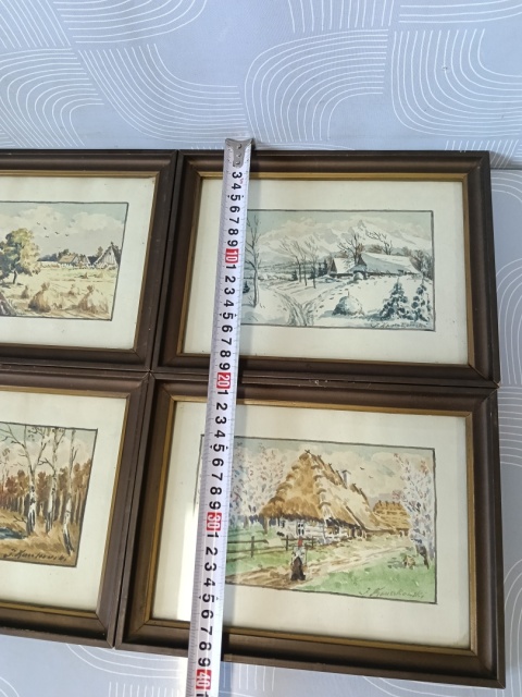 Piękne akwarele Cztery pory roku