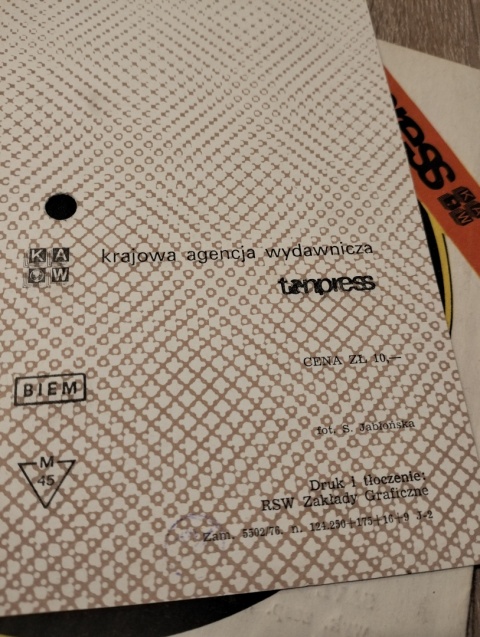 Pocztówka dźwiękowa Tonpress unikat