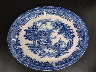 Półmisek owalny vintage Blue & White styl angielski