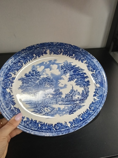Półmisek owalny vintage Blue & White styl angielski