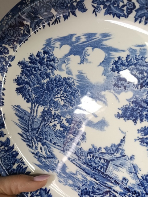 Półmisek owalny vintage Blue & White styl angielski