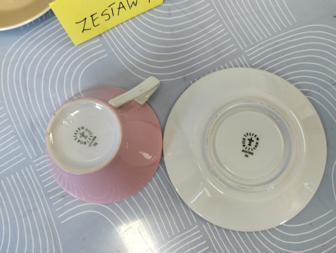 Zestaw filiżanek vintage Lilien Porzellan Daisy