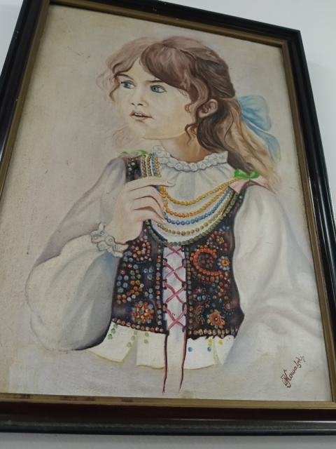 Stary obraz malowany na dykcie