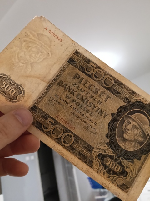 Banknoty polskie z czasów okupacji niemieckiej 3 sztuki.