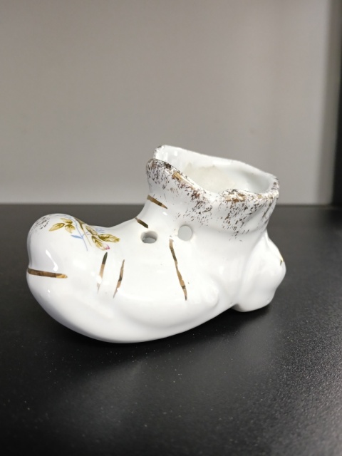 Bucik dekoracja porcelana złota róża