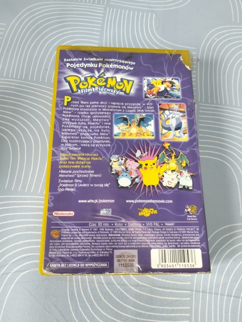 Kaseta VHS Pokemon film 1