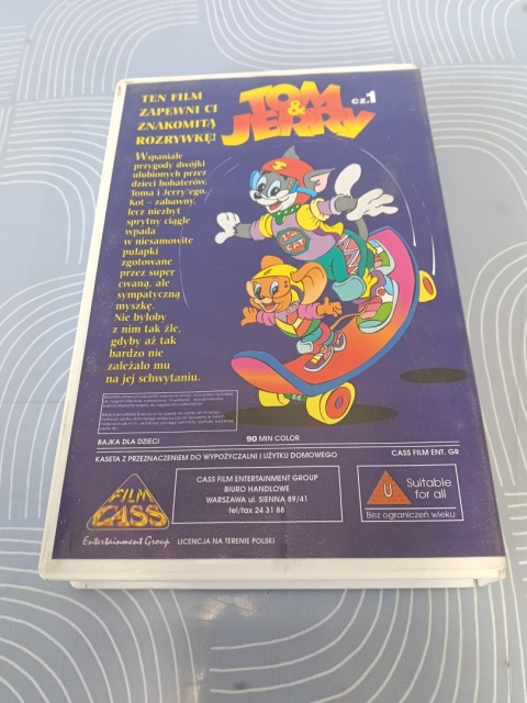 Kaseta vhs Tom i Jerry część pierwsza