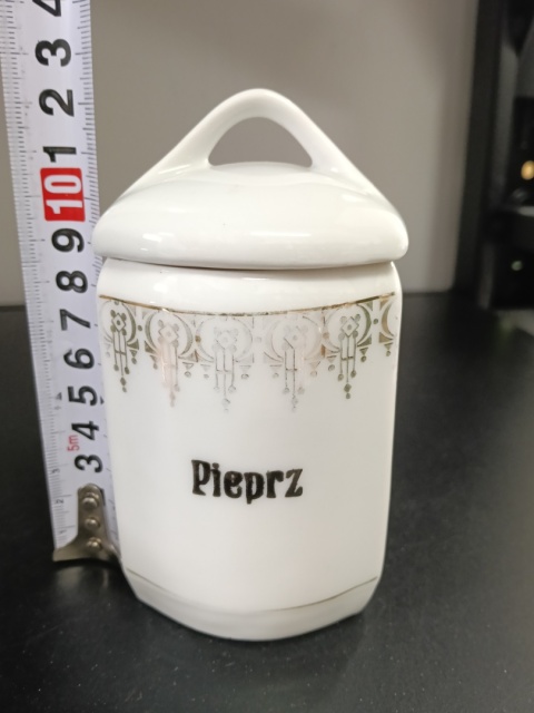 Przedwojenny pojemniczek na pieprz Huta Franciszka