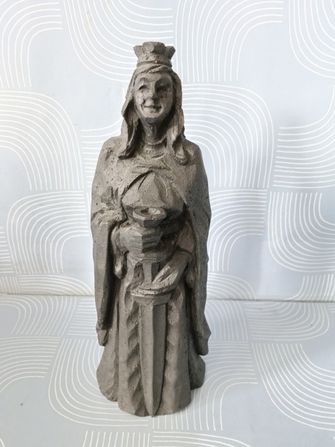 Rzeźba św. Barbara figura węglowa