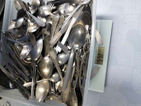 Stare sztućce zestaw 15,5kg całość