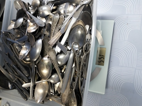 Stare sztućce zestaw 15,5kg całość