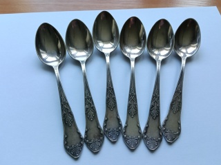Małe łyżeczki platerowane 6 sztuk S40