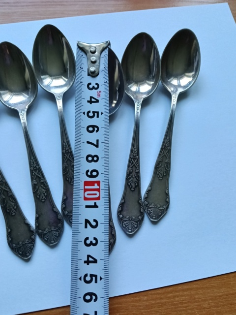 Małe łyżeczki platerowane 6 sztuk S40