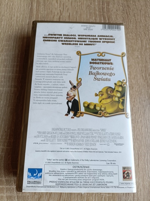 Kaseta VHS Film Shrek