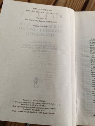Biblia to jest pismo święte starego i nowego testamentu 1985