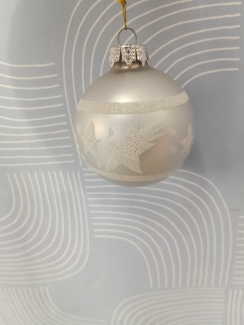 Bombki choinkowe PRL srebrne