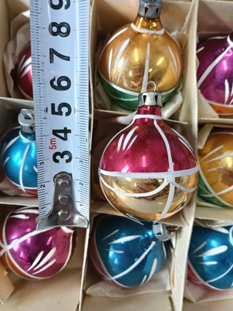 Bombki choinkowe vintage PRL zestaw Z23