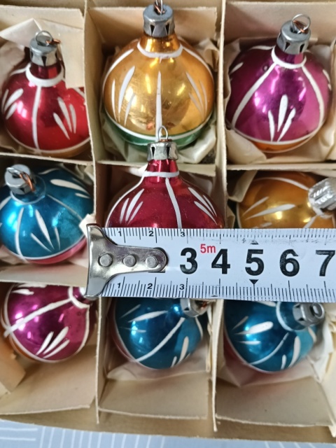 Bombki choinkowe vintage PRL zestaw Z23